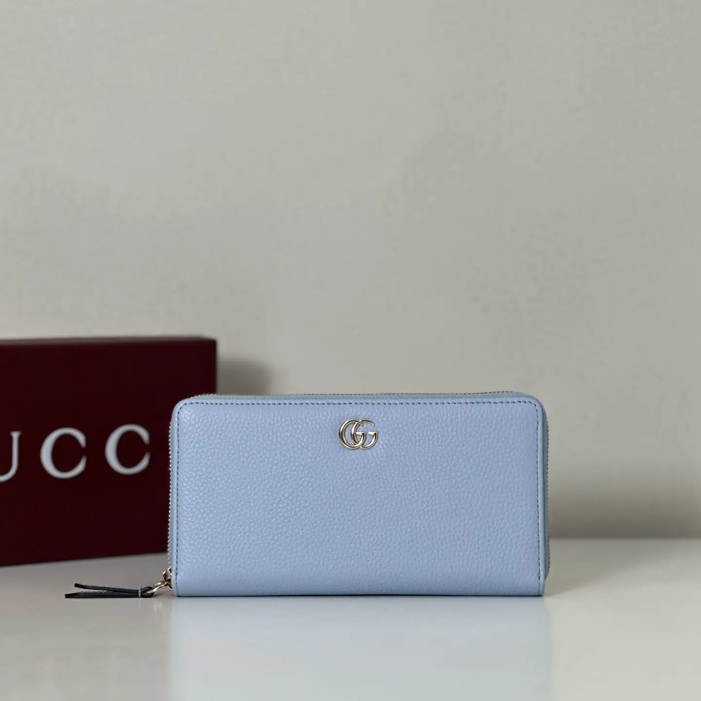 Gucci Light Blue Zip Around Wallet image 1