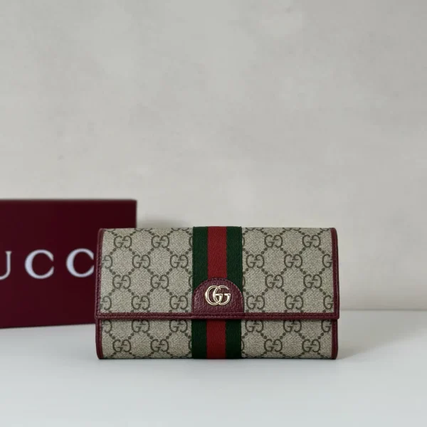 Gucci Monogram Web Stripe Long Wallet image 1