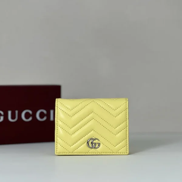 Gucci Yellow Quilted Card Holder image 1
