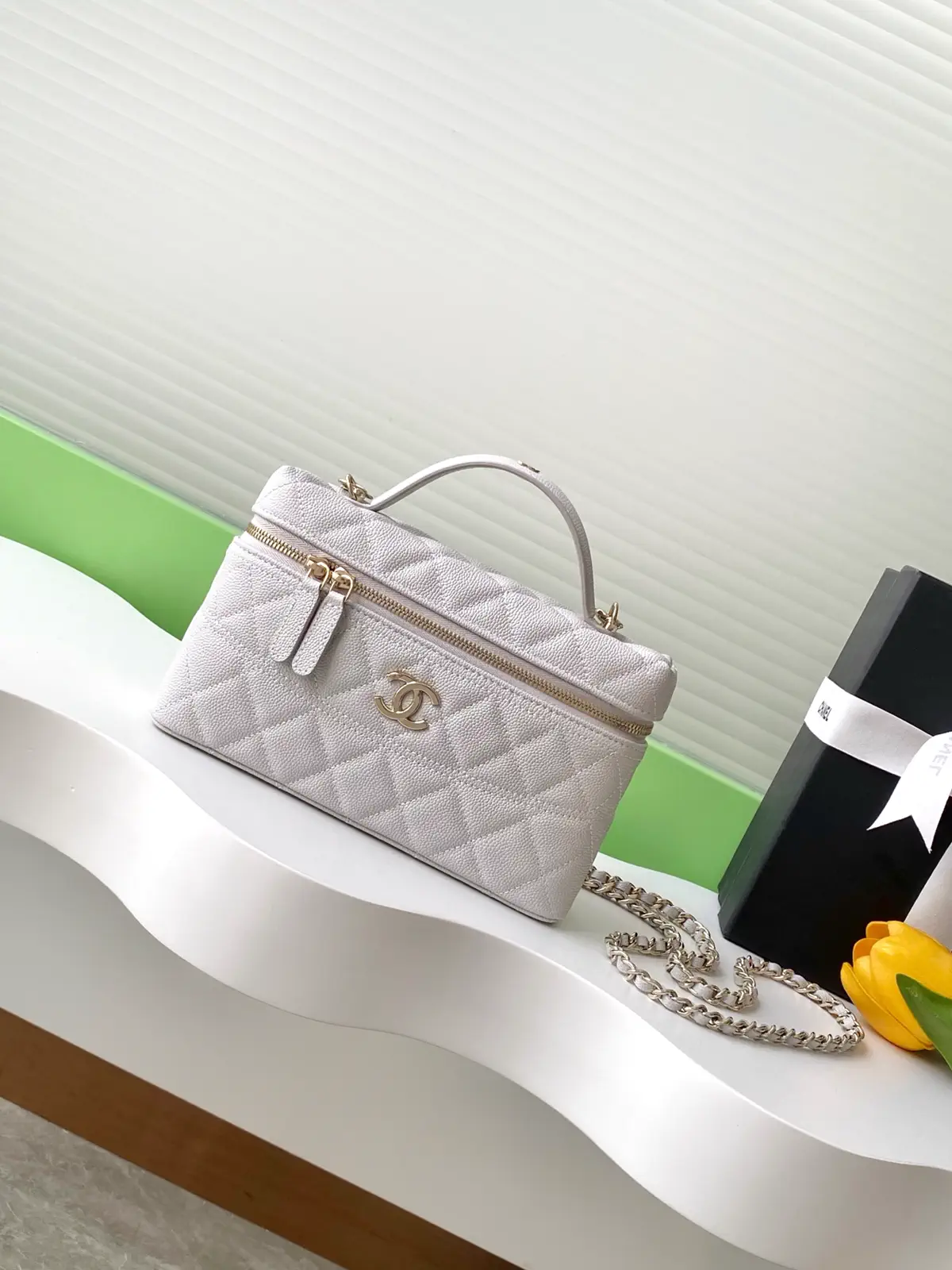 Chanel Quilted Vanity Bag with Detachable Chain image 1