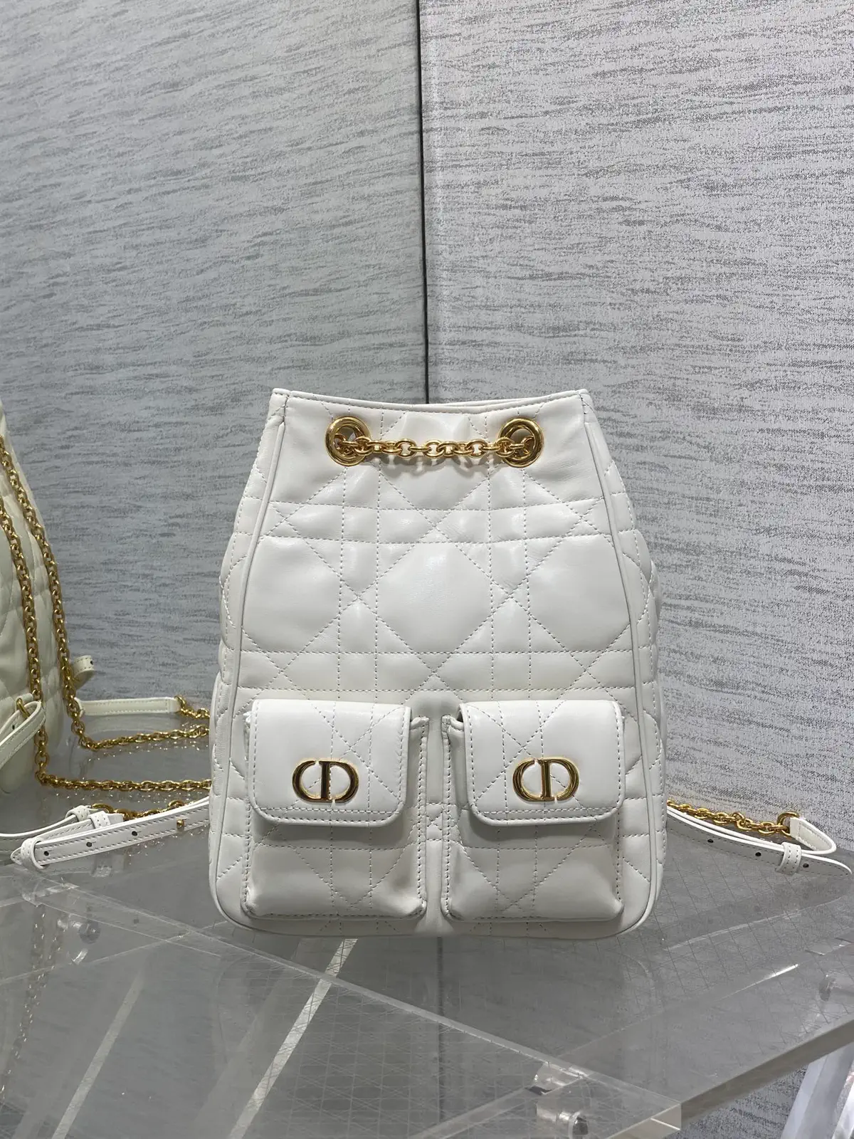 Dior Quilted Bucket Backpack image 1