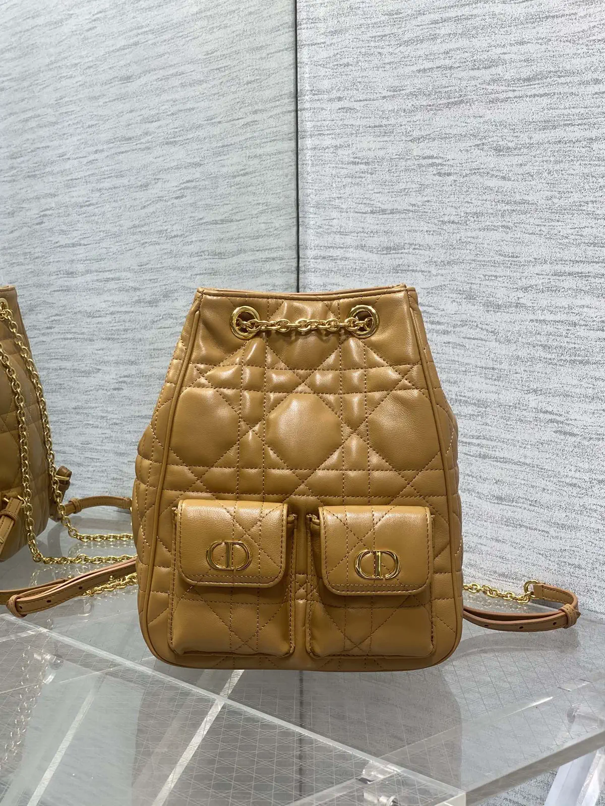 Dior Quilted Bucket Backpack image 1