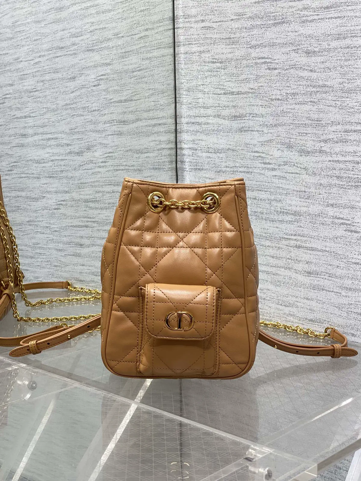 Dior Caro Multicarry Quilted Bucket Backpack image 1