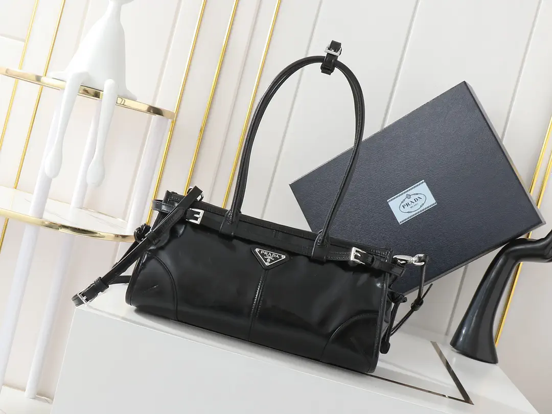 Prada Black Top Handle Crossbody Bag image 1
