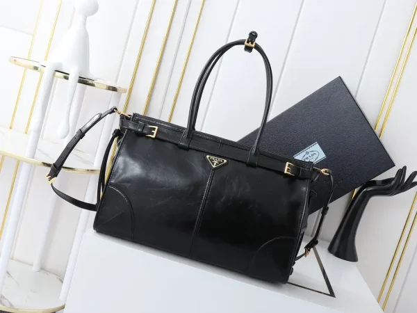 Prada Black Top Handle Crossbody Bag image 1