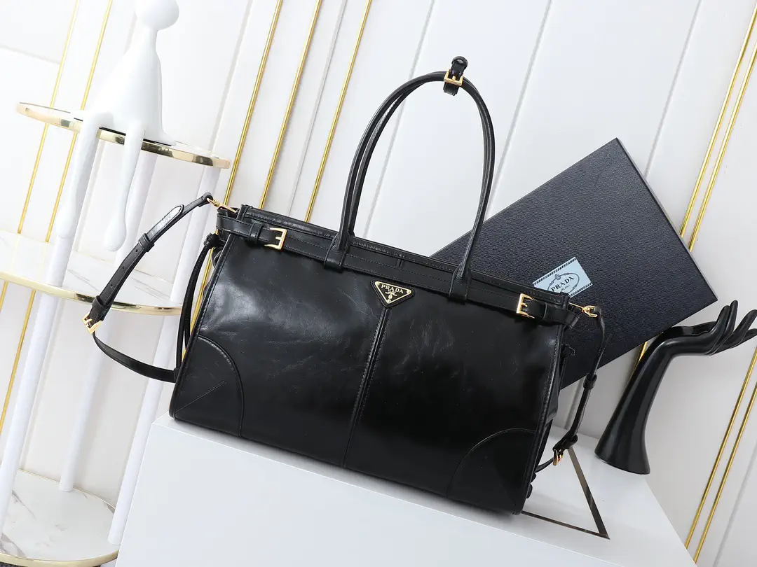 Prada Black Top Handle Crossbody Bag image 1