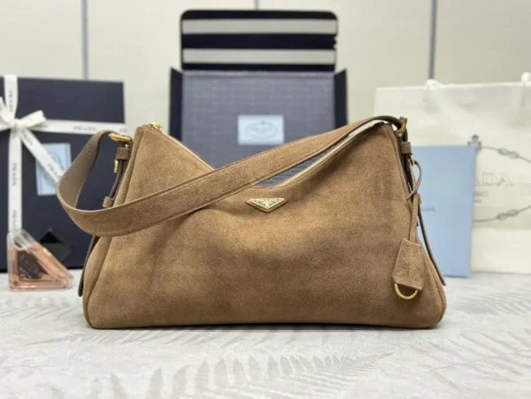 Prada Suede Hobo Shoulder Bag image 1