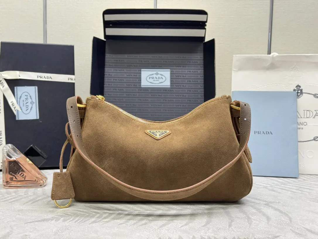 Prada Suede Shoulder Bag image 1