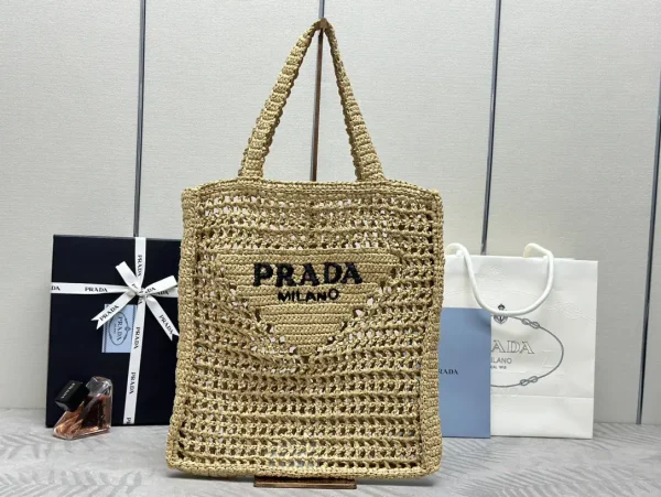 Prada Raffia Tote Bag image 1