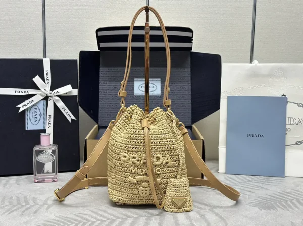 Prada Straw Bucket Bag image 1
