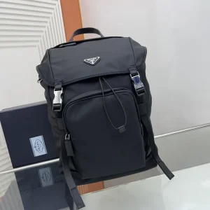 Prada Nylon Backpack with Saffiano Leather Trim image 1