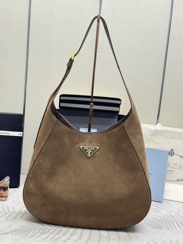 Prada Suede Hobo Shoulder Bag image 1