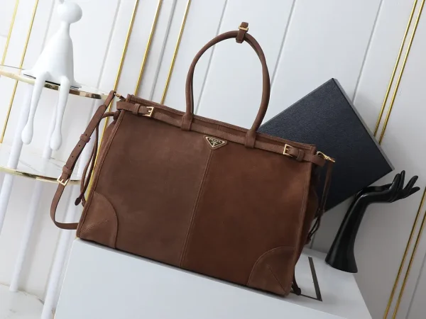 Prada Suede Top Handle Crossbody Bag image 1