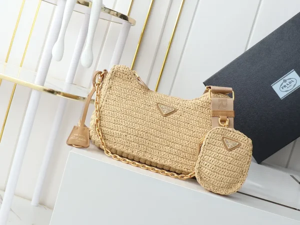Prada Straw Multi-Use Shoulder Bag image 1