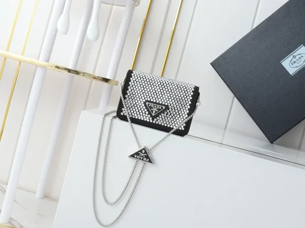 Prada Mini Crystal Embellished Crossbody Bag image 1