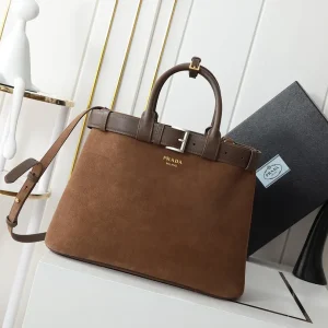 Prada Suede Top Handle Bag image 1