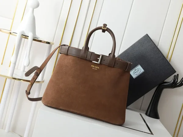 Prada Suede Top Handle Bag image 1