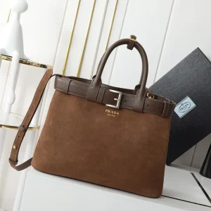 Prada Suede Top Handle Bag image 1