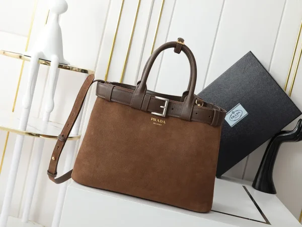 Prada Suede Top Handle Bag image 1