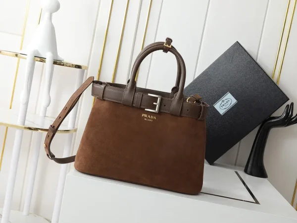 Prada Suede Top Handle Bag image 1