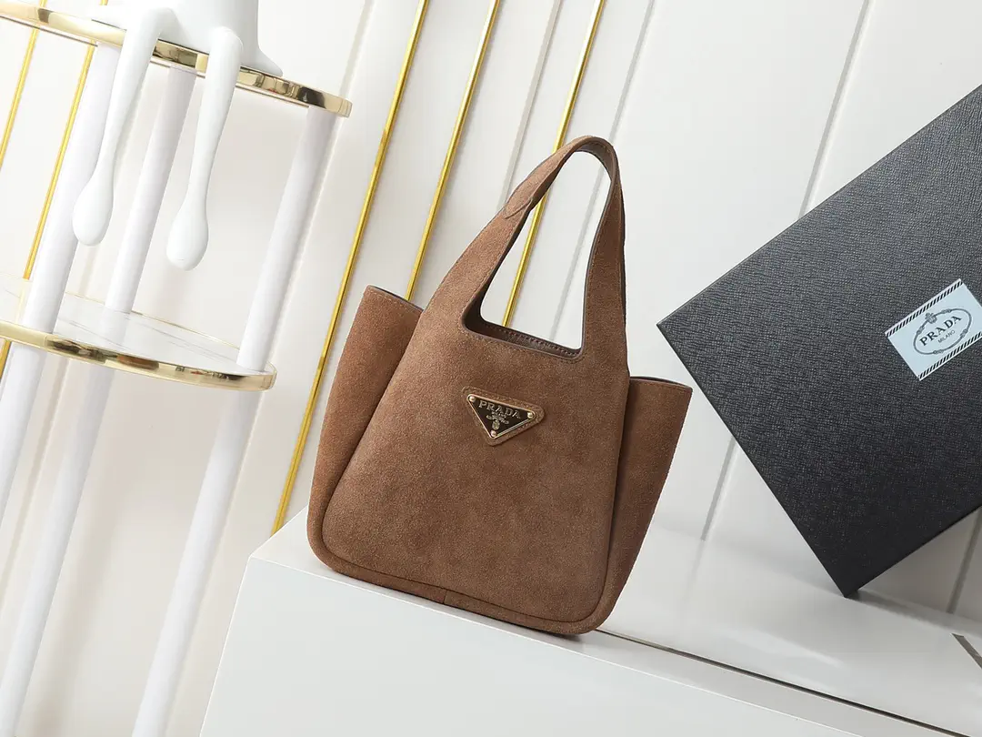Prada Mini Suede Top Handle Bag image 1