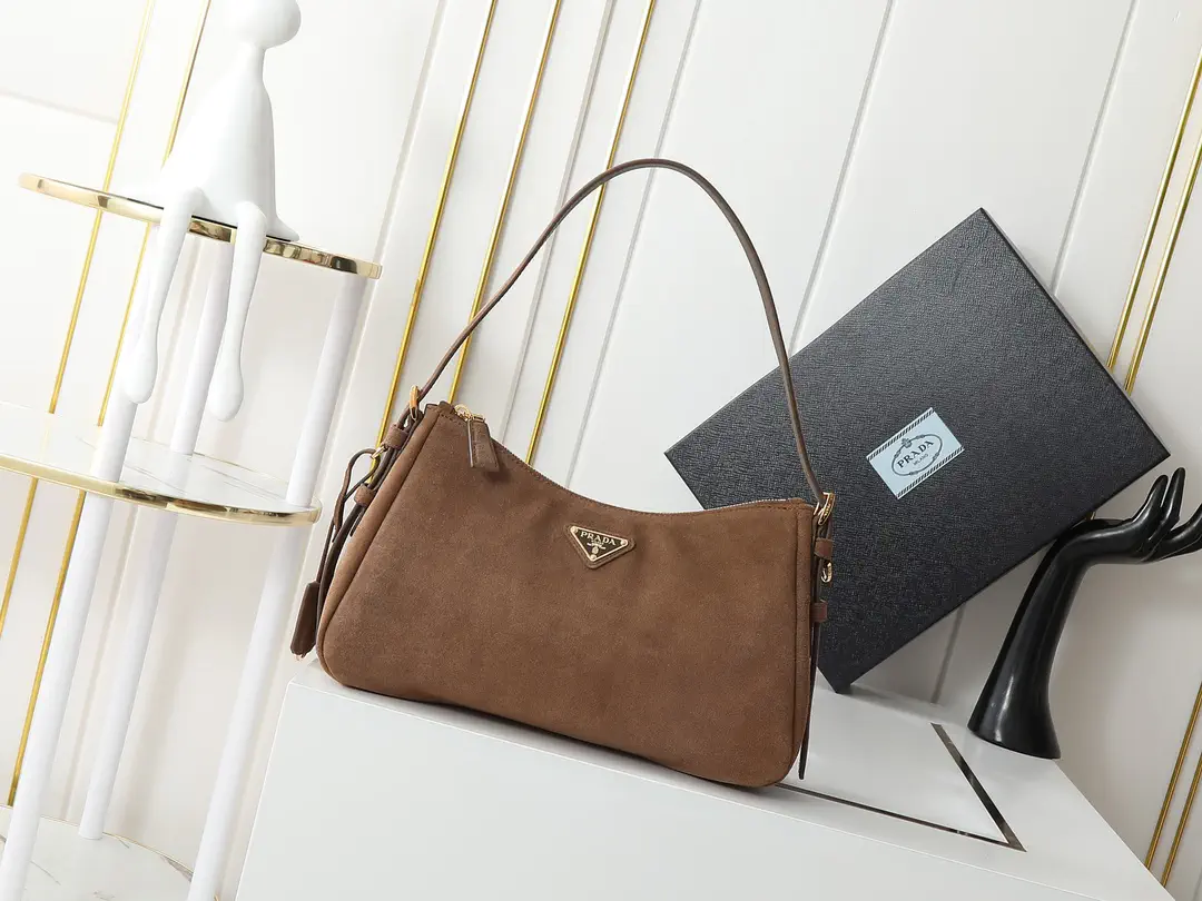 Prada Suede Hobo Shoulder Bag image 1