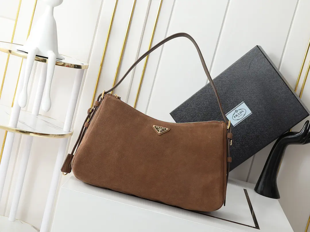 Prada Suede Hobo Shoulder Bag image 1