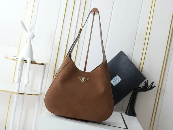 Prada Suede Large Hobo Shoulder Bag image 1