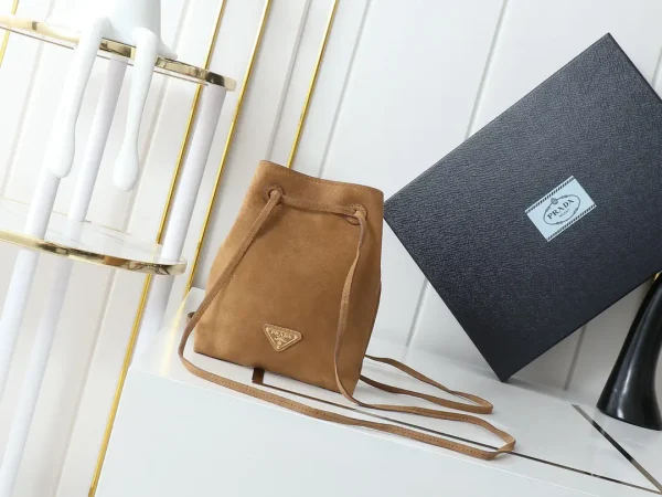 Prada Mini Suede Bucket Crossbody Bag image 1