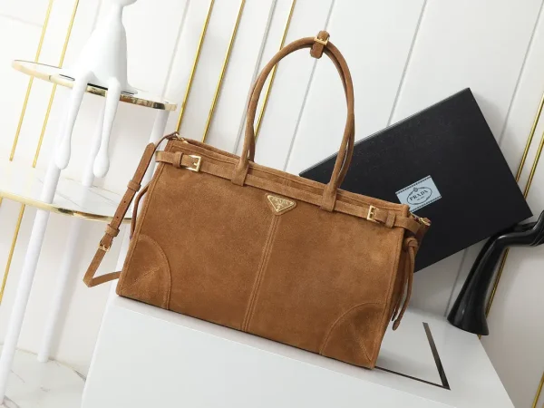 Prada Suede Top Handle Bag image 1