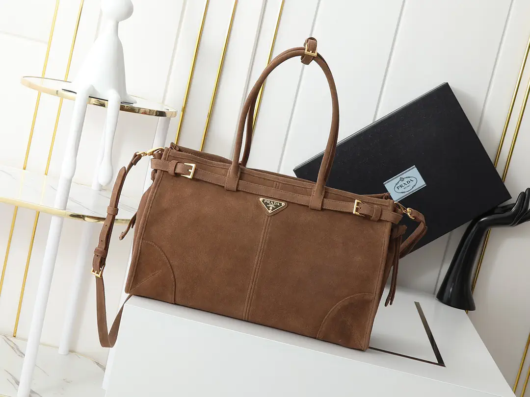 Prada Suede LuxSoft Tote Bag image 1