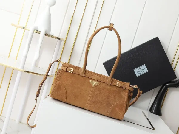 Prada Suede LuxSoft Shoulder Bag image 1