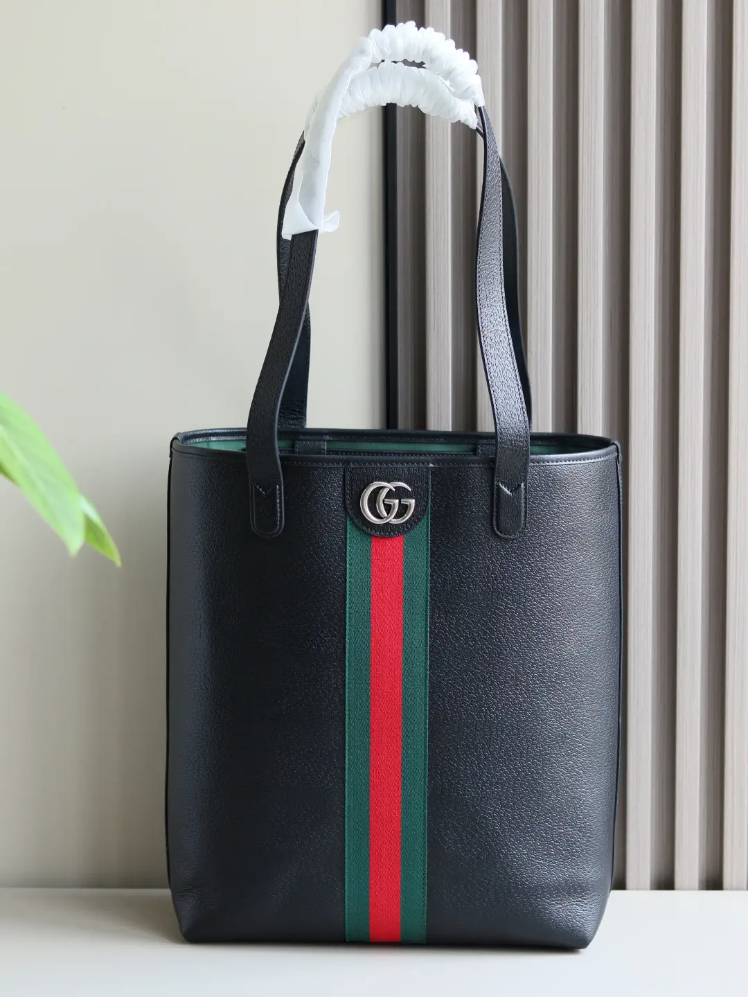 Gucci Tote Bag with Web Stripe and Double G Detail image 1