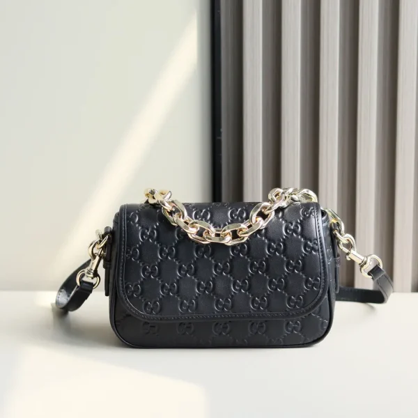 Gucci GG Emblem Monogram Embossed Crossbody Bag image 1
