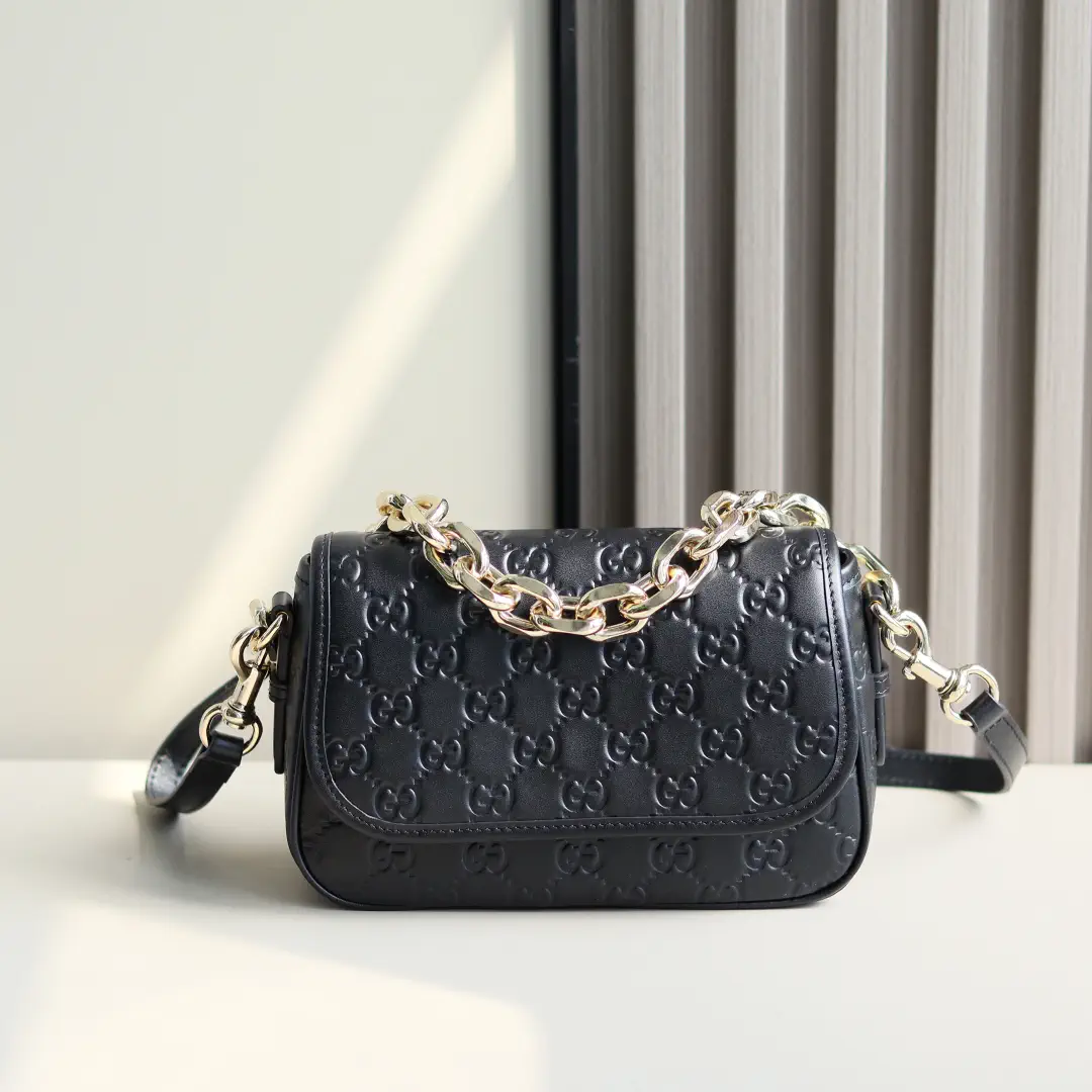 Gucci GG Emblem Monogram Embossed Crossbody Bag image 1