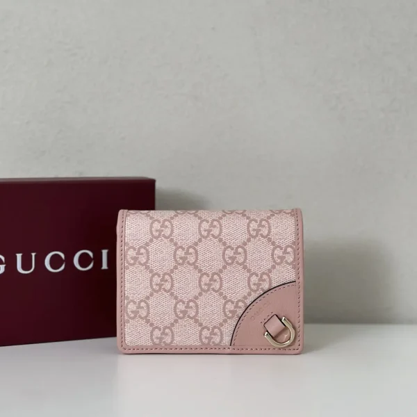 Gucci Pink Monogram Wallet image 1
