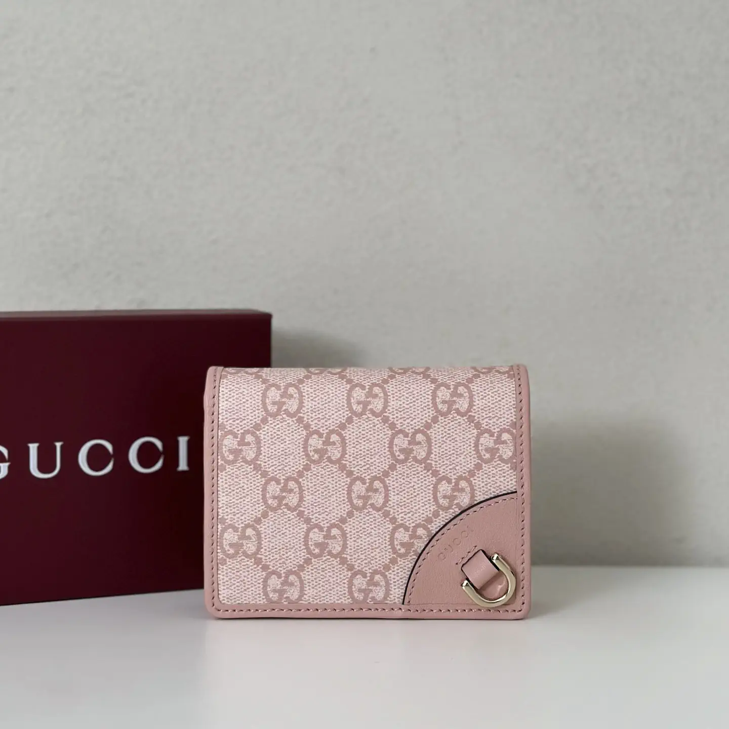 Gucci Pink Monogram Wallet image 1