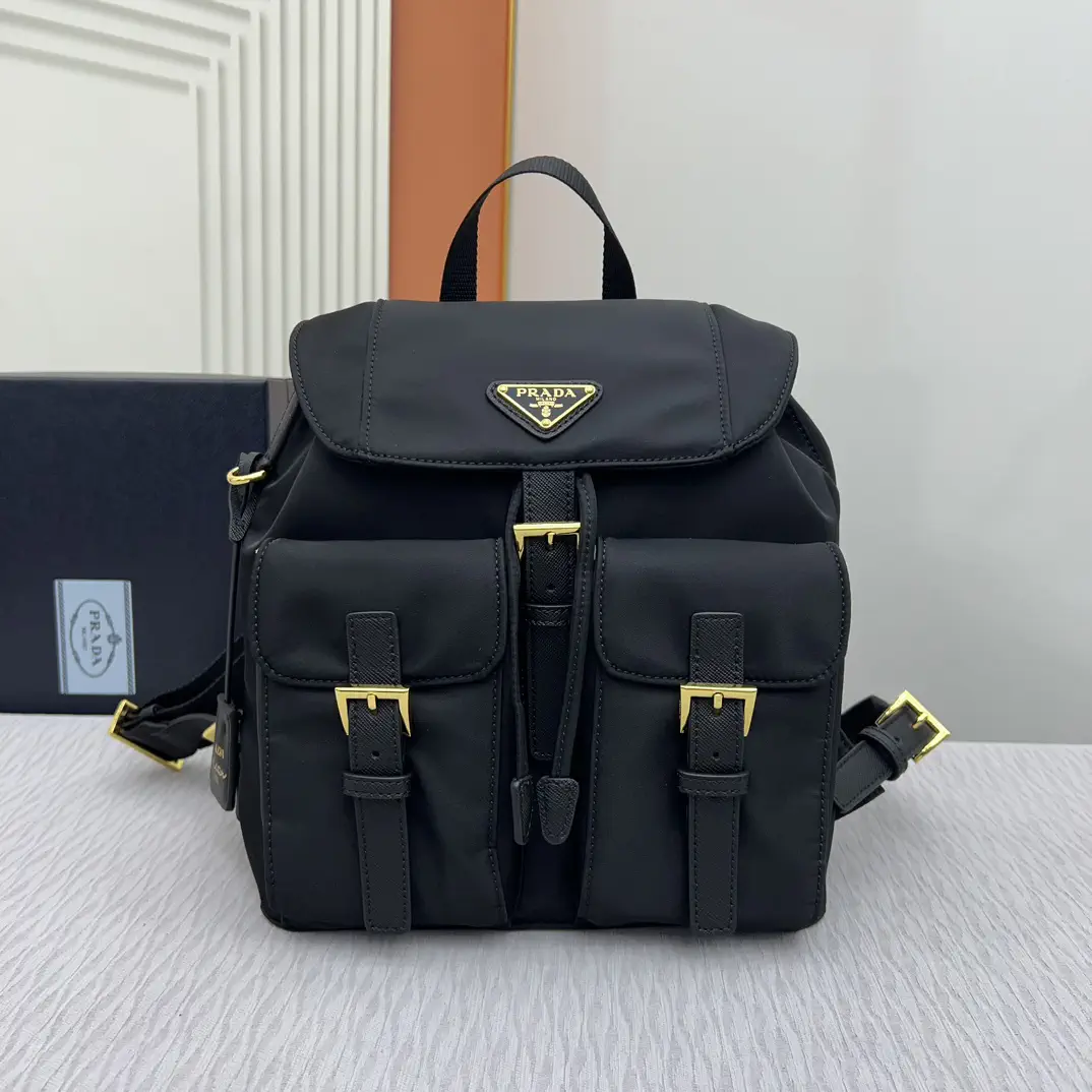 Prada Nylon Backpack with Gold Hardware image 1