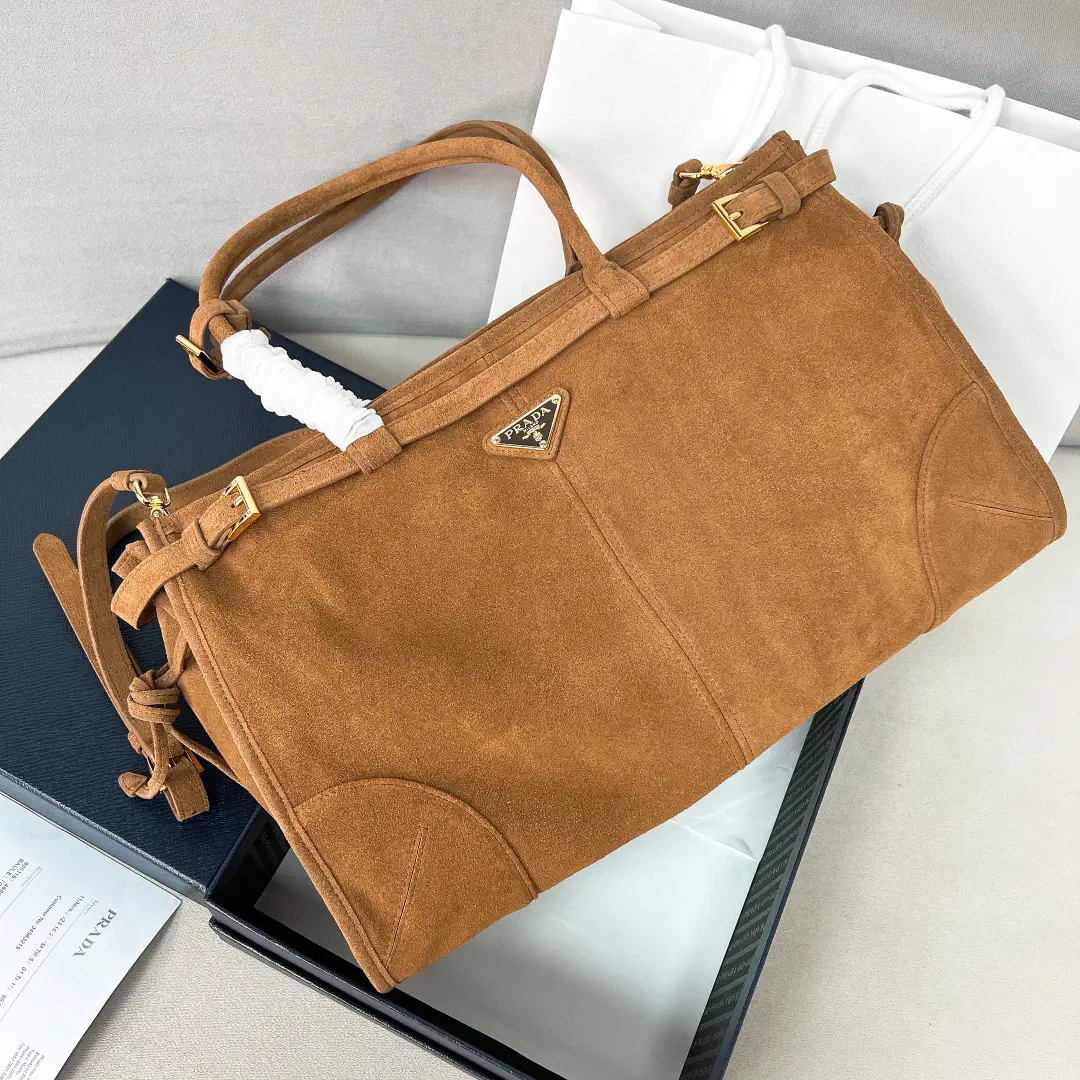 Prada Suede Top Handle Bag image 1