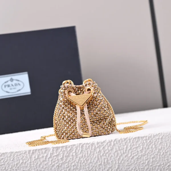 Prada Mini Crystal Embellished Bucket Bag image 1