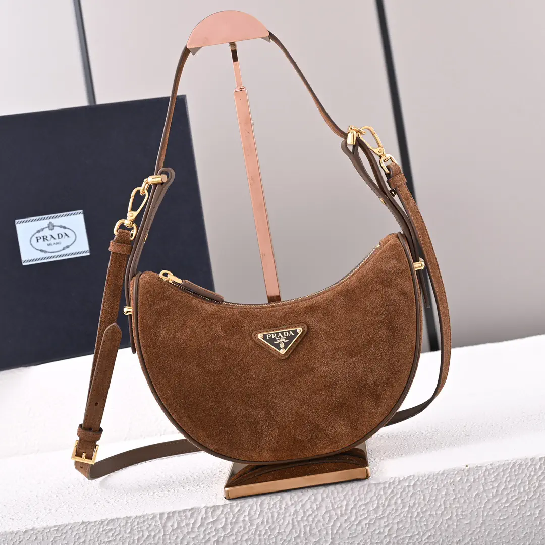 Prada Arque Suede Shoulder Bag image 1