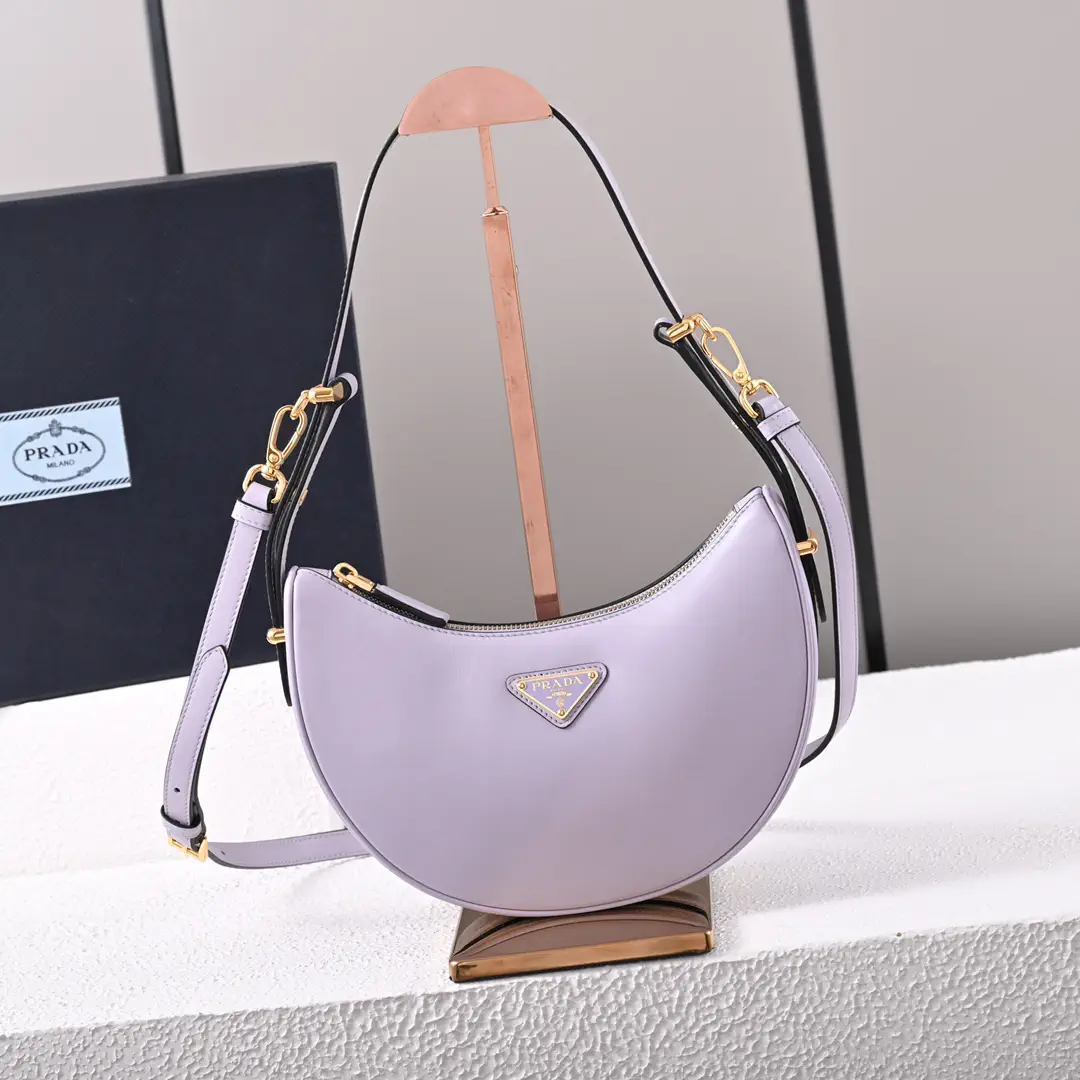 Prada Hobo Leather Shoulder Bag image 1