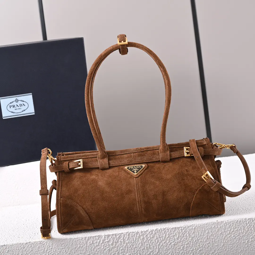 Prada Suede Top Handle Bag image 1