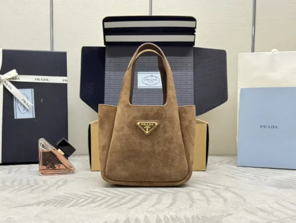 Prada Mini Suede Top Handle Bag image 1