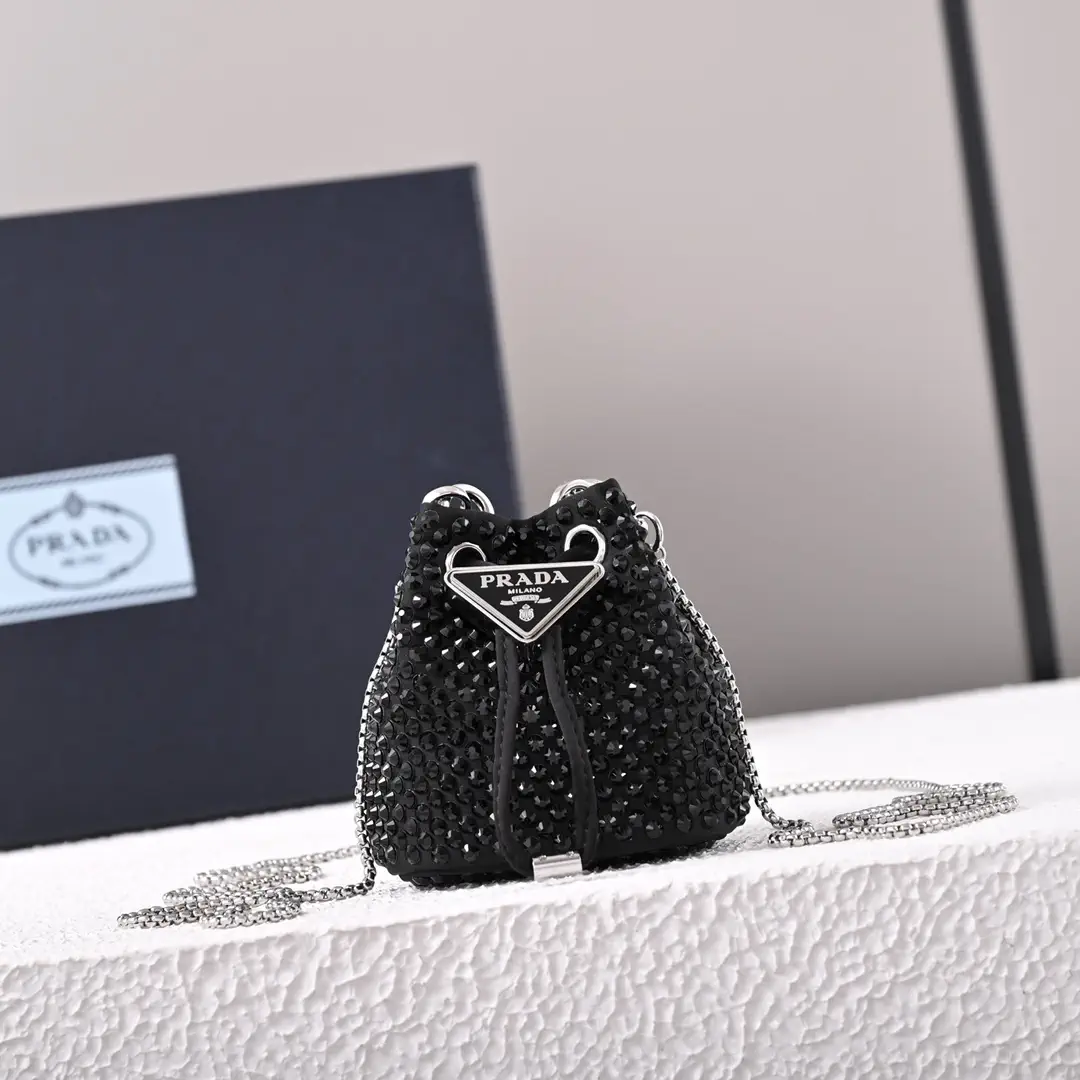 Prada Crystal Mini Bucket Bag image 1