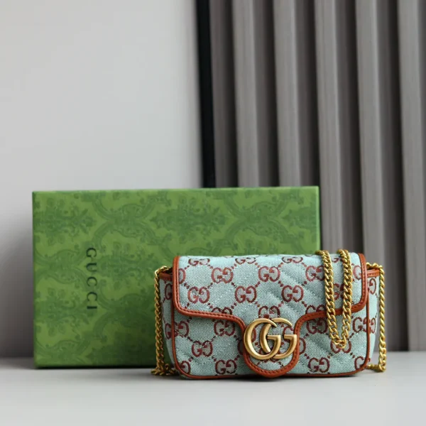 Gucci Monogram Canvas Chain Shoulder Bag image 1