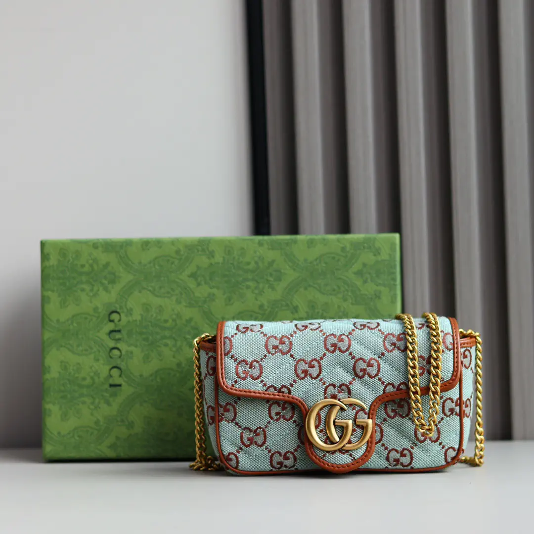 Gucci Monogram Canvas Chain Shoulder Bag image 1
