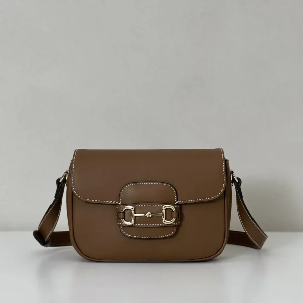 Gucci Brown Leather Crossbody Bag image 1