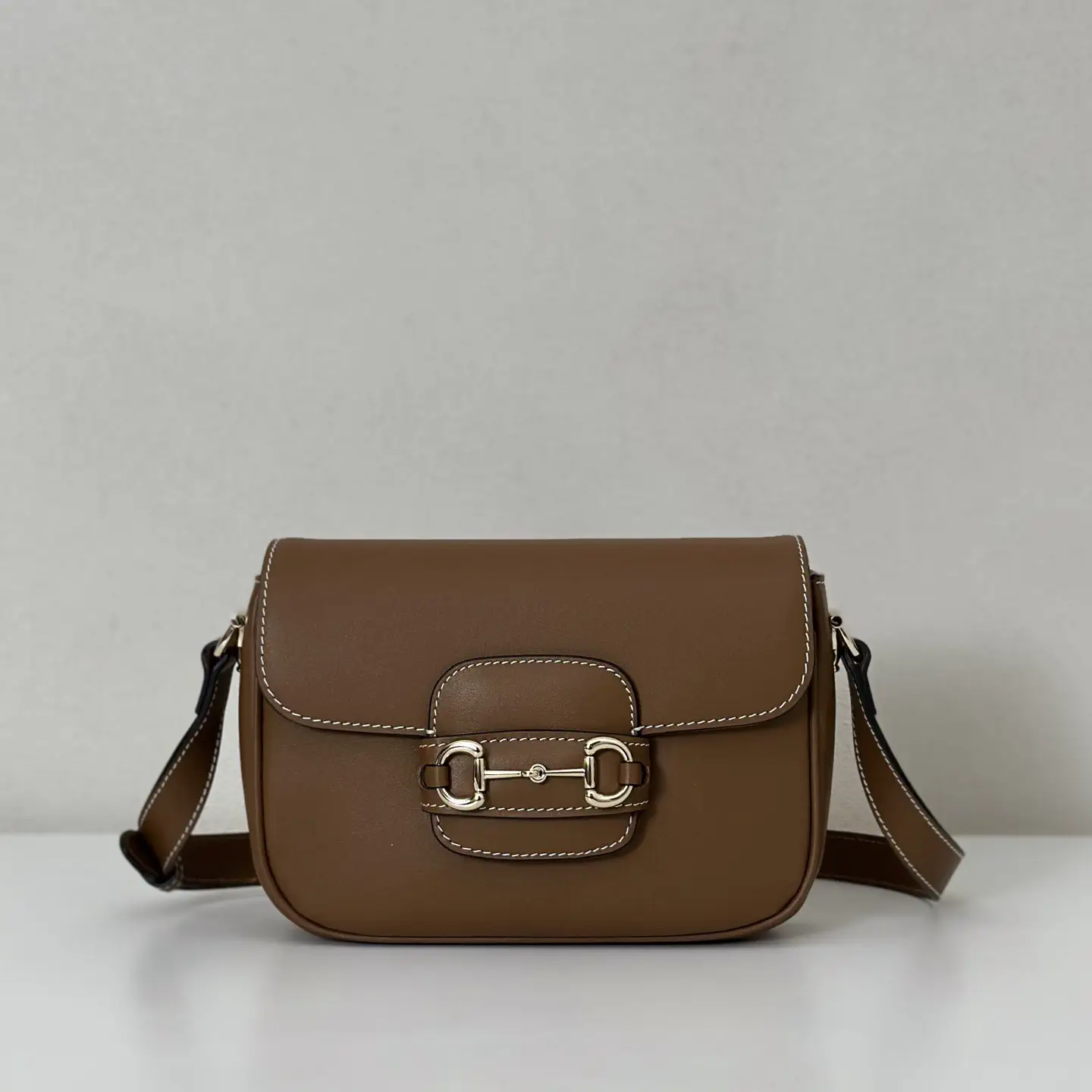 Gucci Brown Leather Crossbody Bag image 1