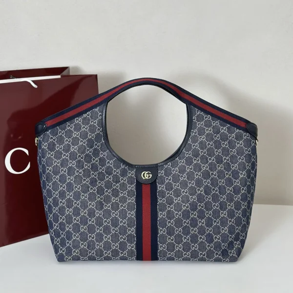 Gucci Monogram Denim Tote Bag image 1